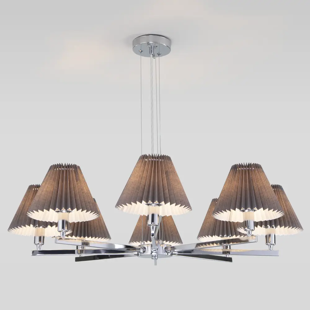 Фото 3 Люстра подвесная Peony 60136 8 ламп 14 м² цвет графит Фото 3 Люстра подвесная Peony 60136 8 ламп 14 м² цвет графит