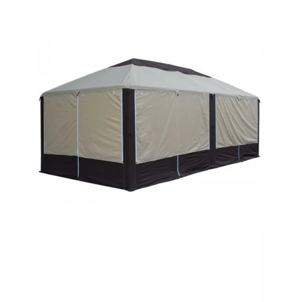 Фото 4 Шатер садовый Митек Пикник-Элит 6x3x2.7 м бежевый / коричневый Фото 4 Шатер садовый Митек Пикник-Элит 6x3x2.7 м бежевый / коричневый