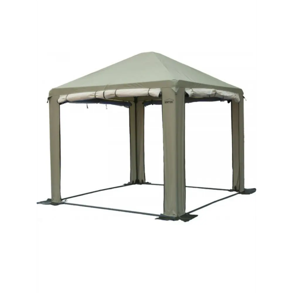 Фото Шатер садовый Митек Пикник-Люкс 3x3x2.6 м бежевый / хаки Фото Шатер садовый Митек Пикник-Люкс 3x3x2.6 м бежевый / хаки