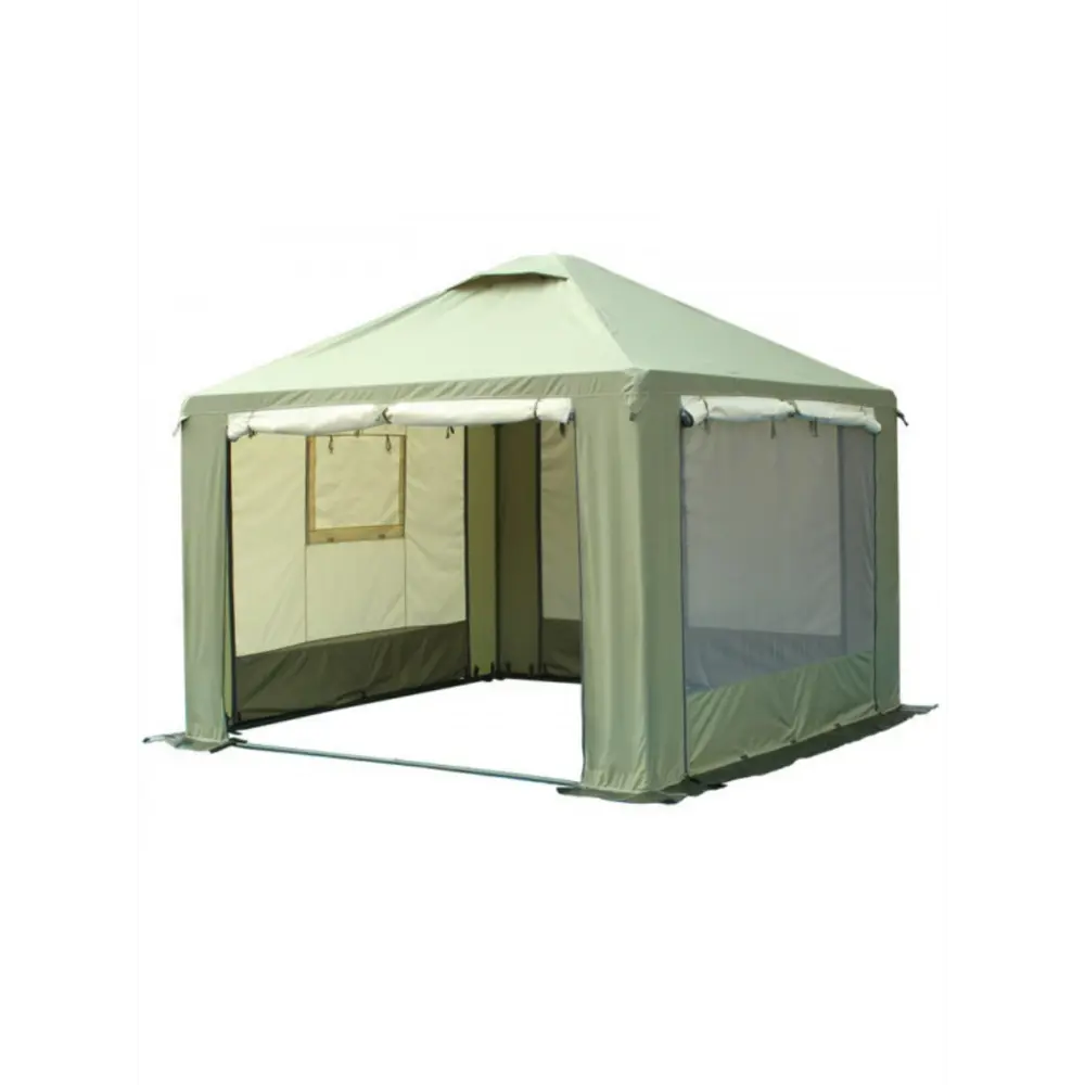 Фото 5 Шатер садовый Митек Пикник-Люкс 3x3x2.6 м бежевый / хаки Фото 5 Шатер садовый Митек Пикник-Люкс 3x3x2.6 м бежевый / хаки