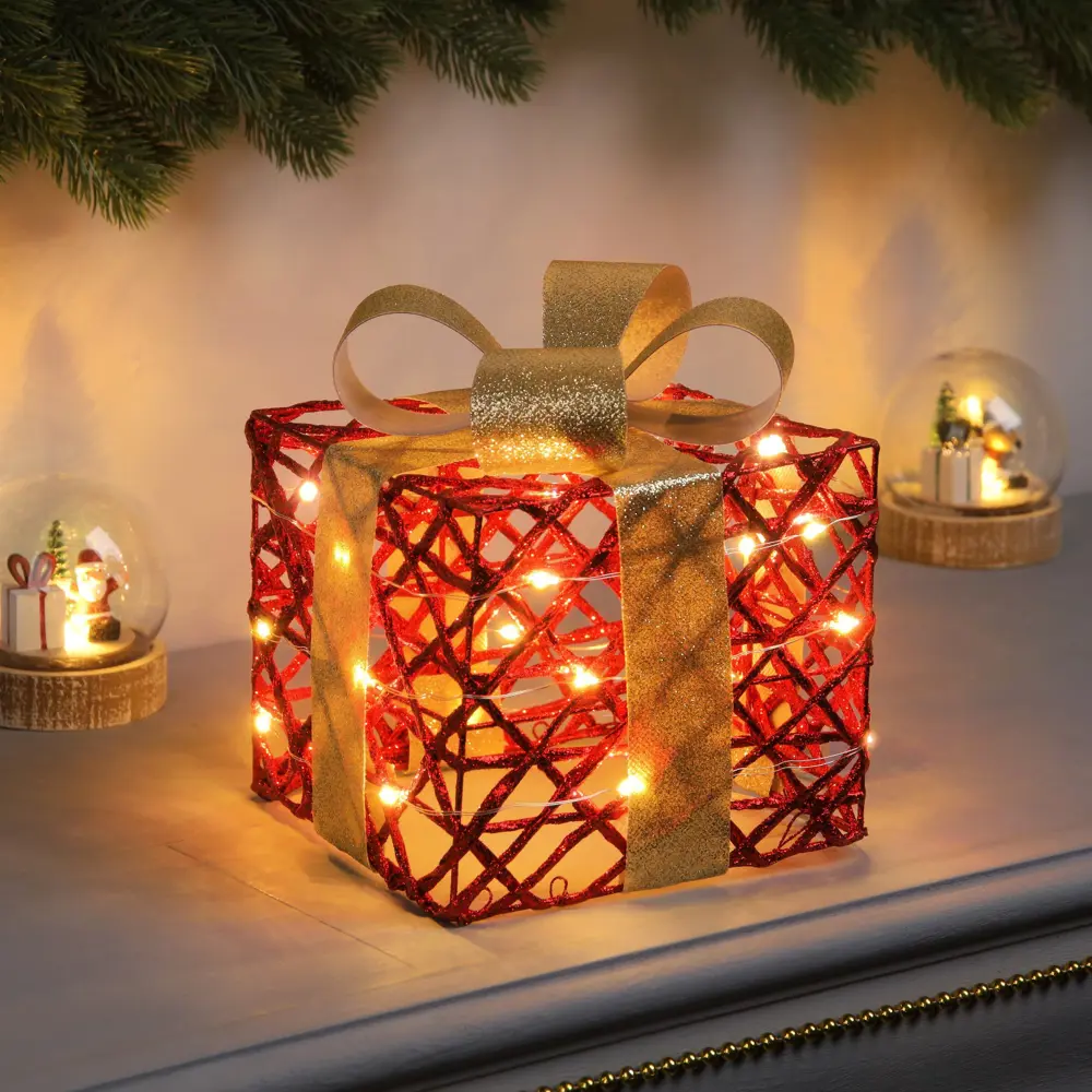 Фото Светящаяся электрическая фигура Luazon lighting Подарок красный 10430585 разноцветный Фото Светящаяся электрическая фигура Luazon lighting Подарок красный 10430585 разноцветный