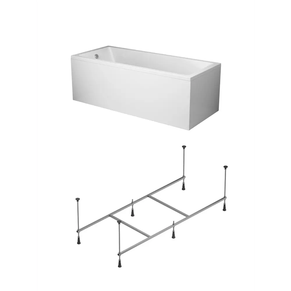 Фото 9 Ванна Am.pm Gem 165x70 см акриловая с каркасом цвет белый