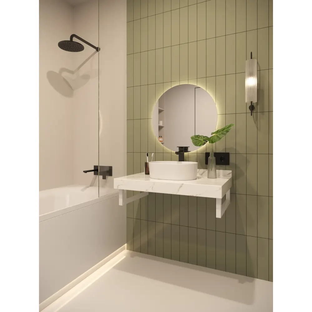 Фото 7 Столешница в ванную Watersense W00282 80x50см Керамогранит цвет белый Фото 7 Столешница в ванную Watersense W00282 80x50см Керамогранит цвет белый