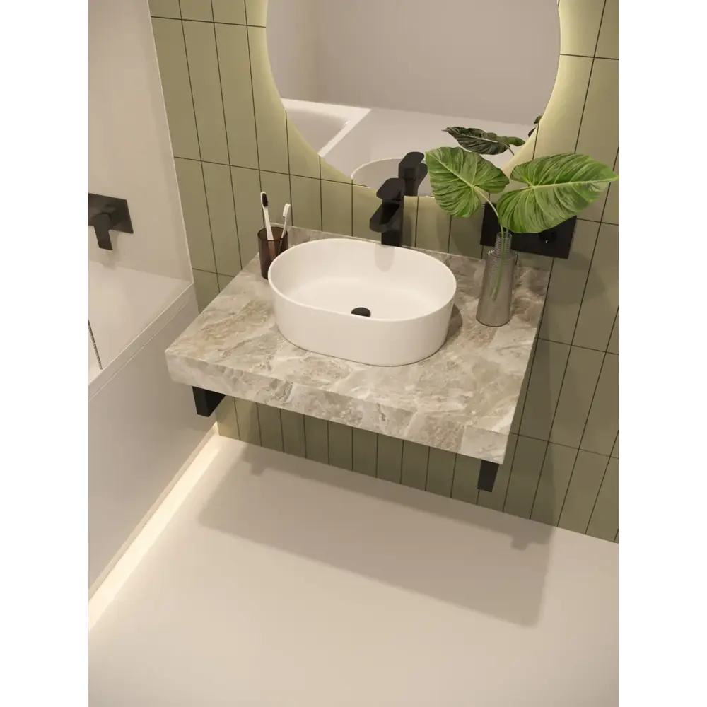 Фото 8 Кронштейн для столешницы Watersense Eva в комплекте 2 шт черный матовый Фото 8 Кронштейн для столешницы Watersense Eva в комплекте 2 шт черный матовый