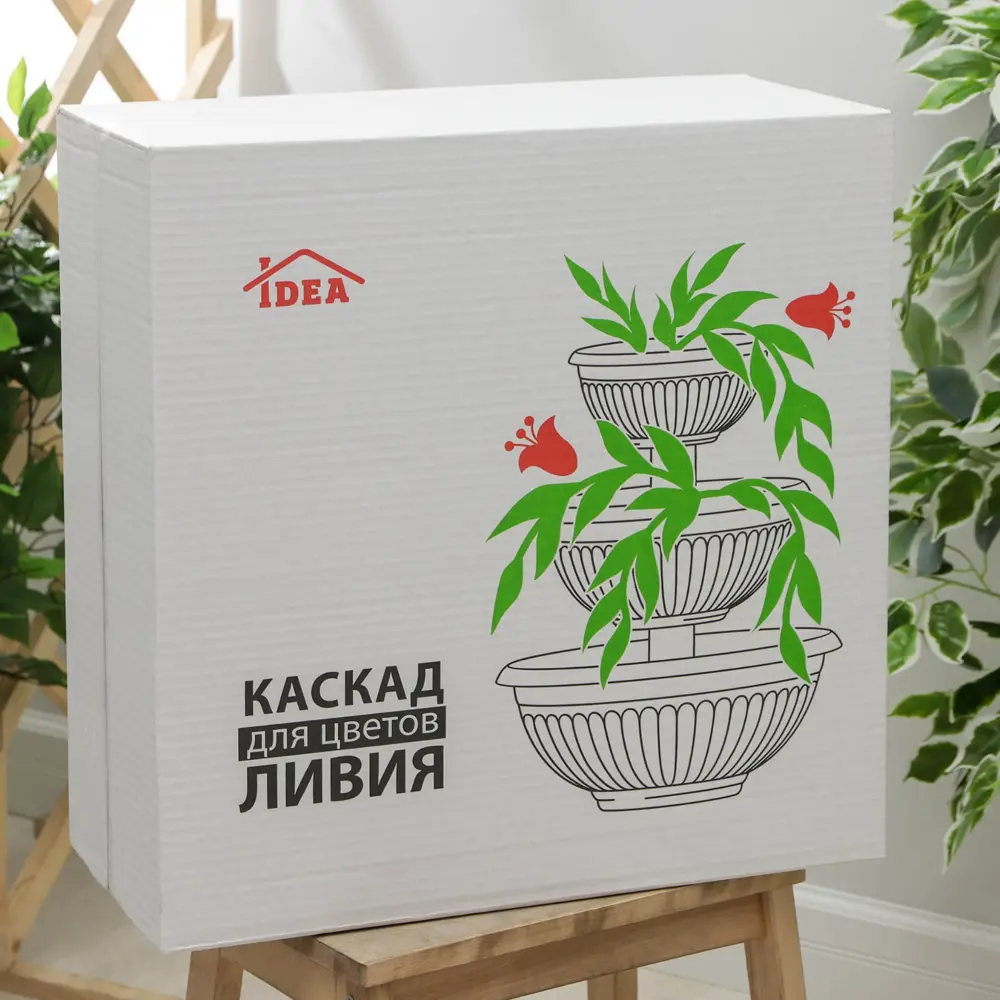 Фото 3 Кашпо каскад для цветов Idea Ливия 2521521 52x22 см 5 л пластик мраморный Фото 3 Кашпо каскад для цветов Idea Ливия 2521521 52x22 см 5 л пластик мраморный