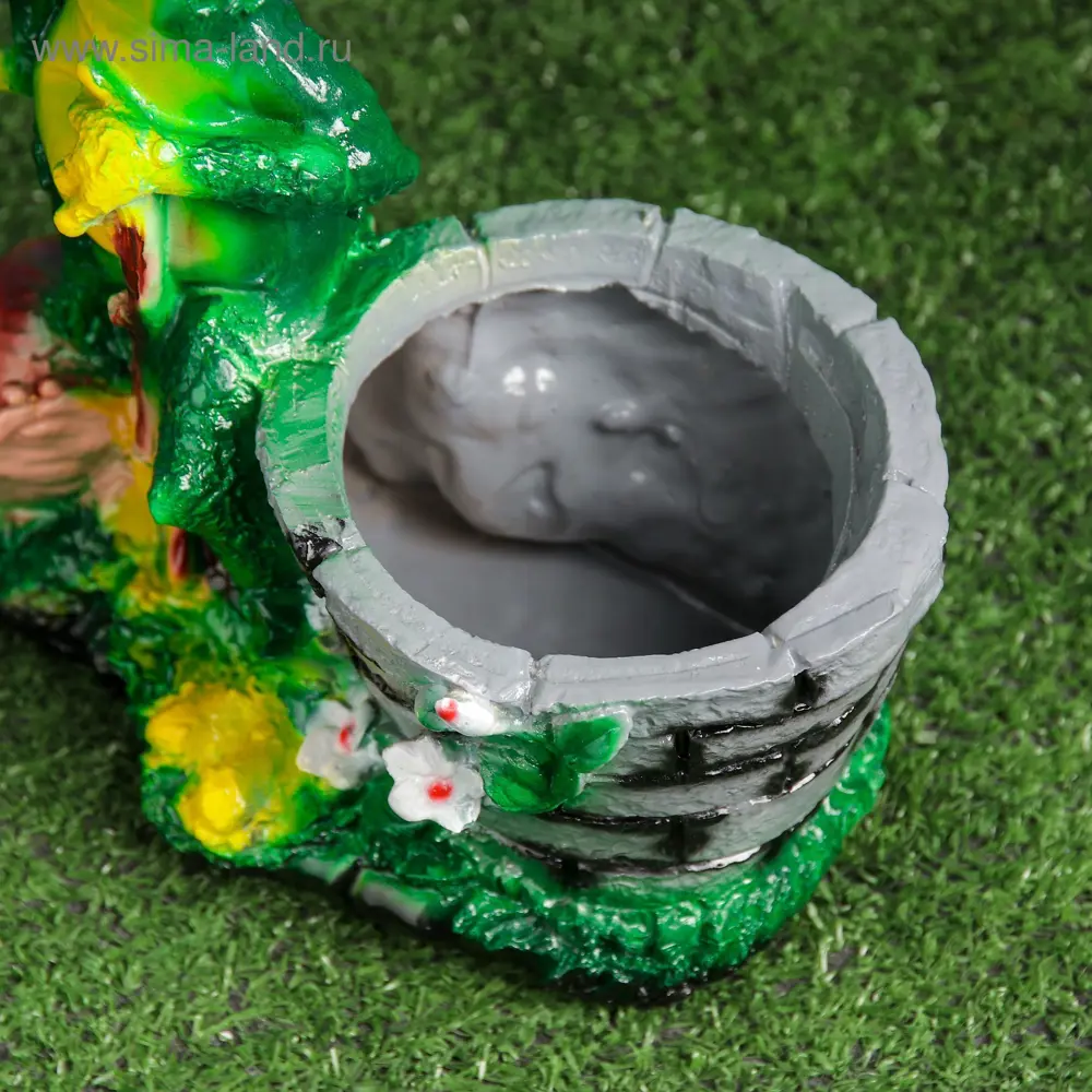 Фото 3 Кашпо Хорошие Сувениры Лягушка с улиткой 4012680 21x24 см 4 л