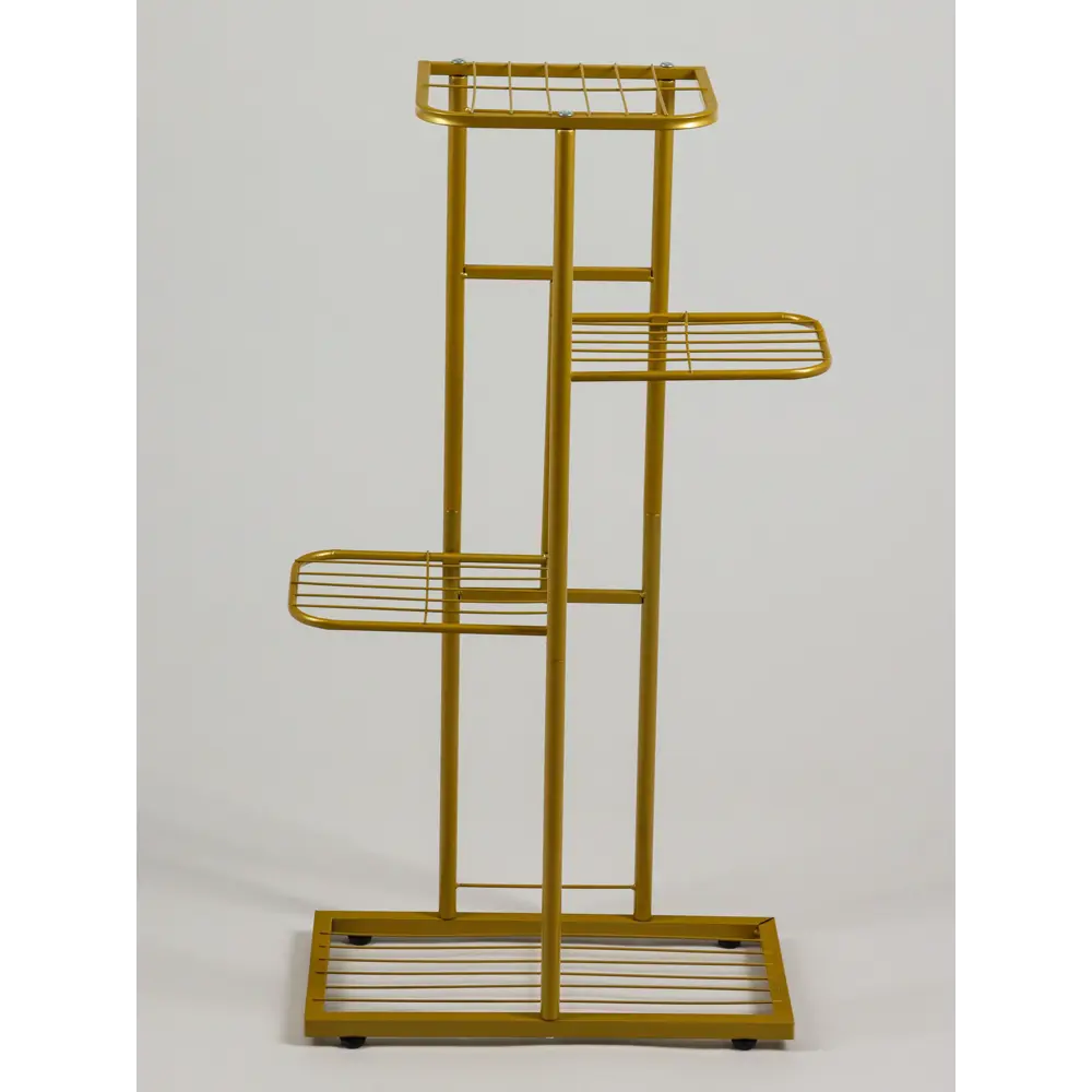 Фото 5 Подставка для цветочных горшков Greengo 10747742 43x22x82 см металл золотой