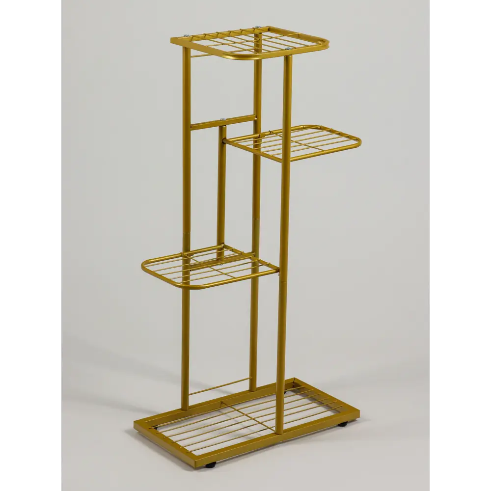 Фото 4 Подставка для цветочных горшков Greengo 10747742 43x22x82 см металл золотой