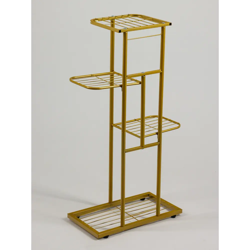 Фото 6 Подставка для цветочных горшков Greengo 10747742 43x22x82 см металл золотой