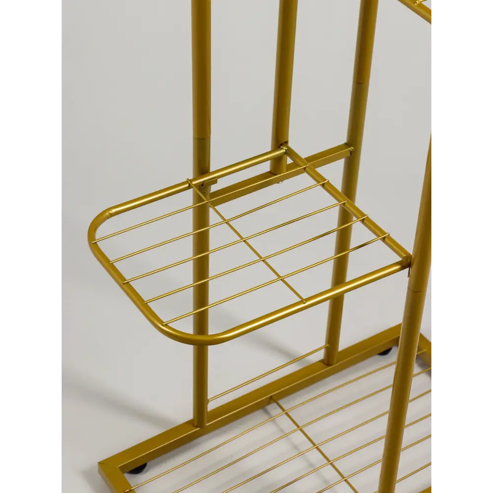 Фото 7 Подставка для цветочных горшков Greengo 10747742 43x22x82 см металл золотой