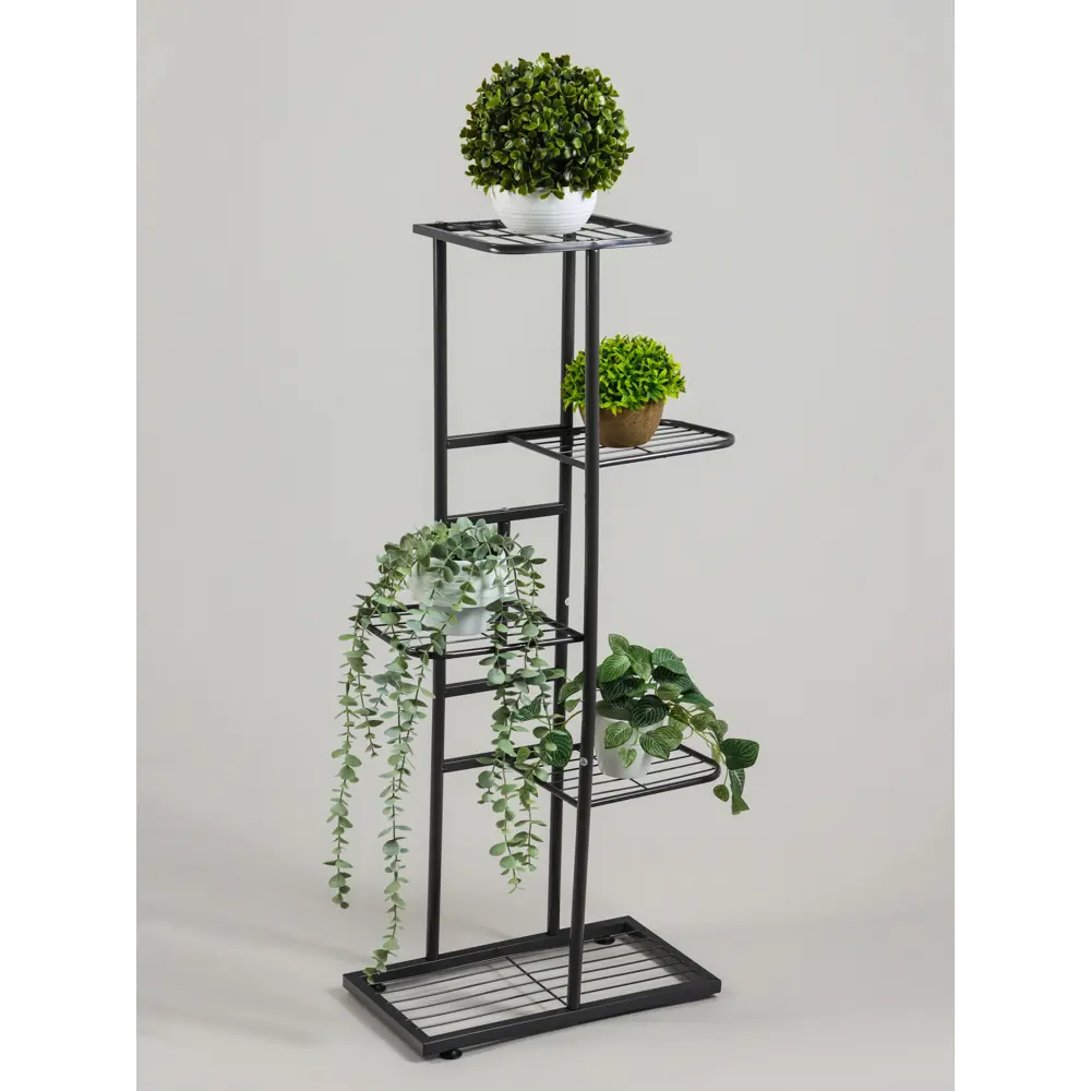 Фото 2 Подставка для цветочных горшков Greengo 10747765 44x22x95 см металл темно-серая