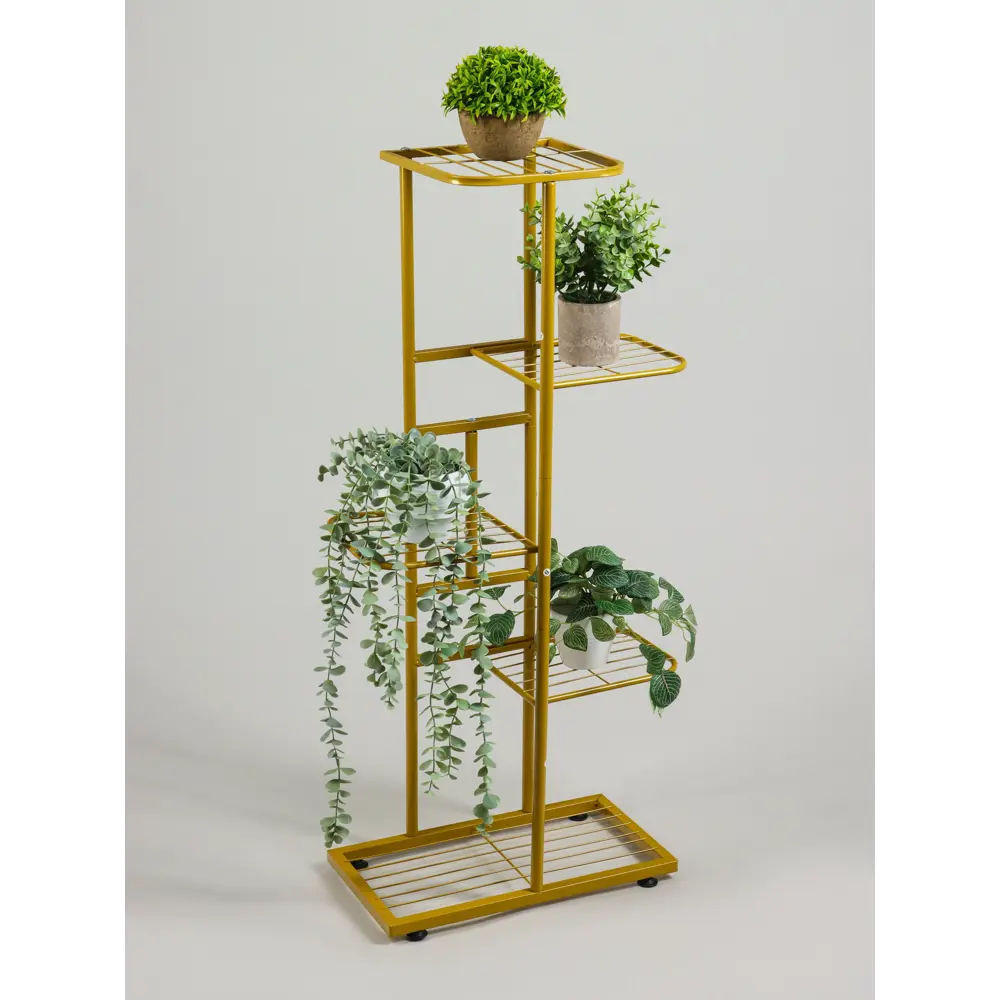 Фото 2 Подставка для цветочных горшков Greengo 10747764 44x22x95 см металл цвет золотой Фото 2 Подставка для цветочных горшков Greengo 10747764 44x22x95 см металл цвет золотой