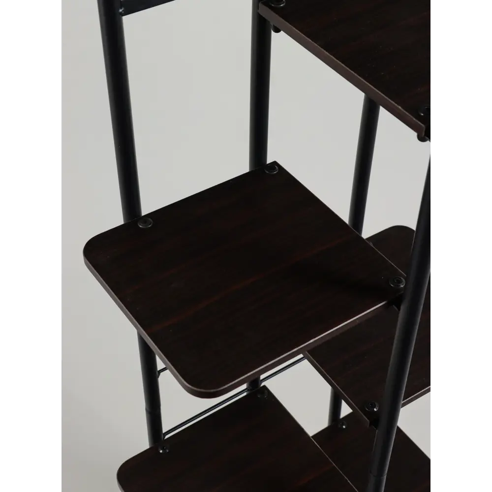 Фото 7 Подставка для цветочных горшков Greengo 10747758 36x23x106 см металл/МДФ черный