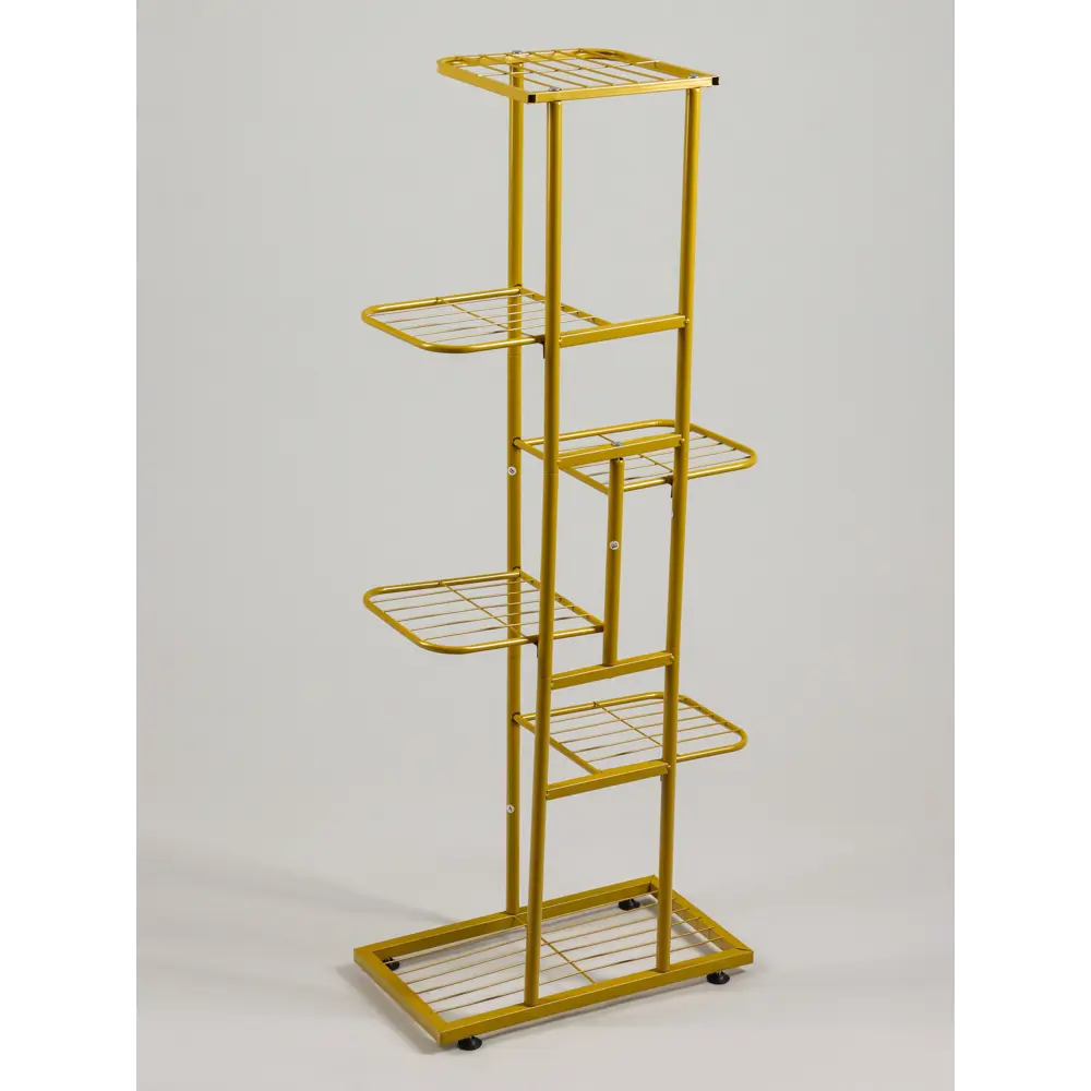 Фото 6 Подставка для цветочных горшков Greengo 10747767 44x22x105 см металл золотой