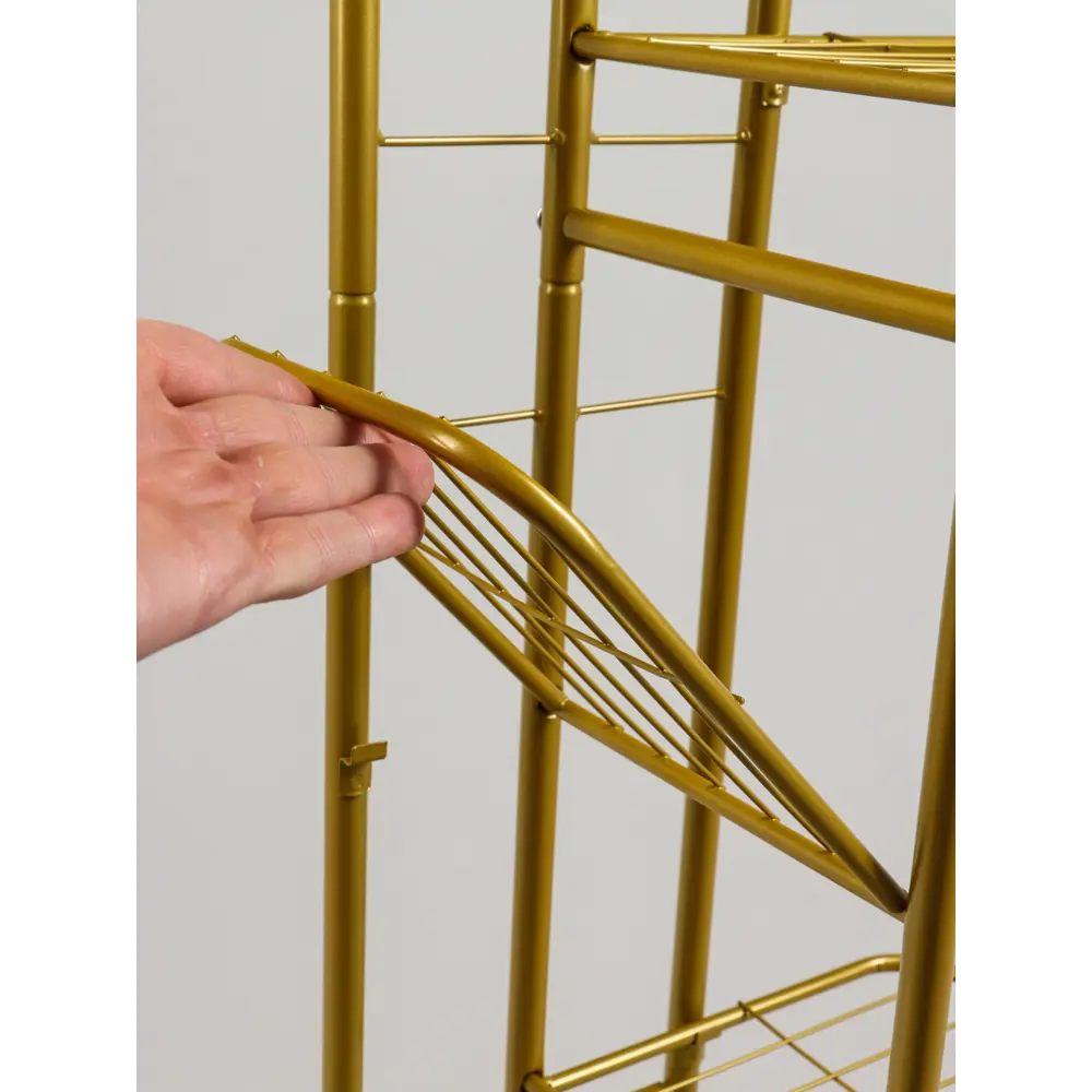 Фото 9 Подставка для цветочных горшков Greengo 10747767 44x22x105 см металл золотой