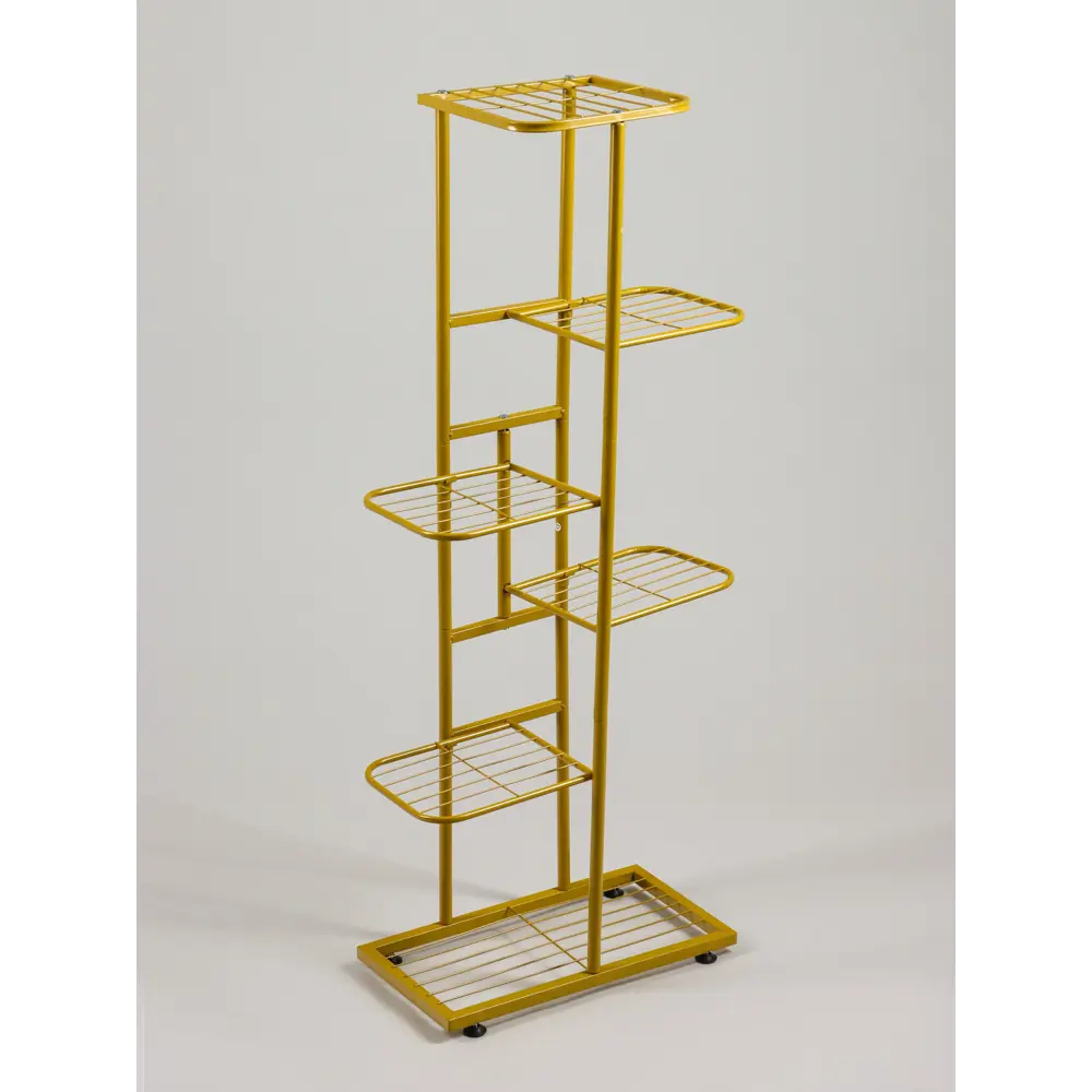 Фото 4 Подставка для цветочных горшков Greengo 10747767 44x22x105 см металл золотой