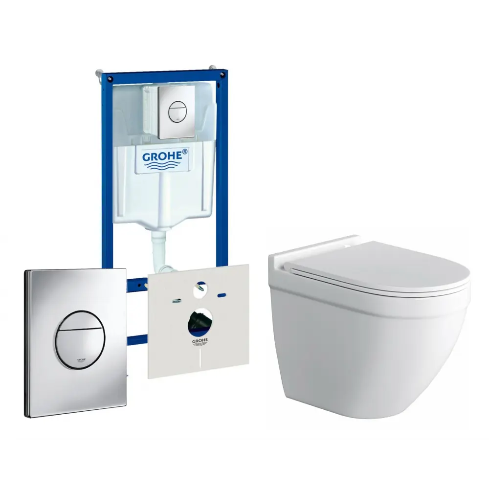 Фото Комплект инсталляция с унитазом Grohe 513261 цвет белый Фото Комплект инсталляция с унитазом Grohe 513261 цвет белый