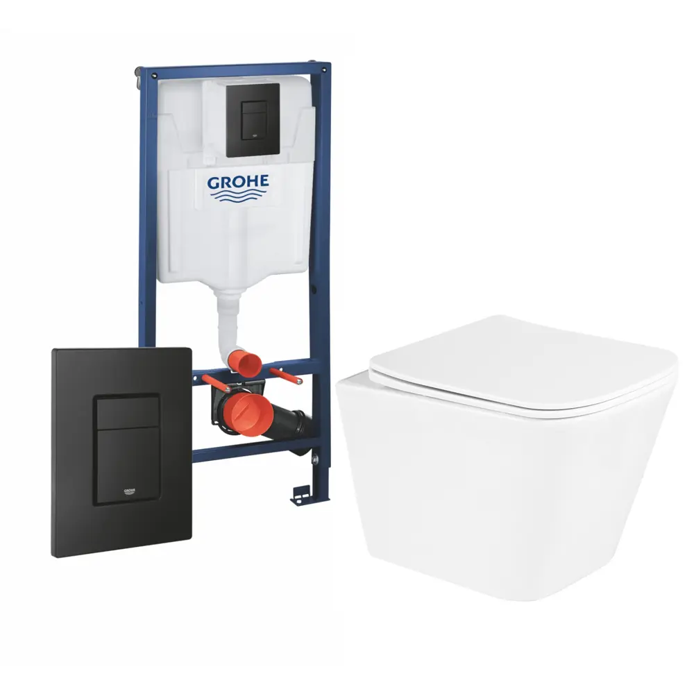 Фото Комплект инсталляция с унитазом Grohe 570608 цвет белый