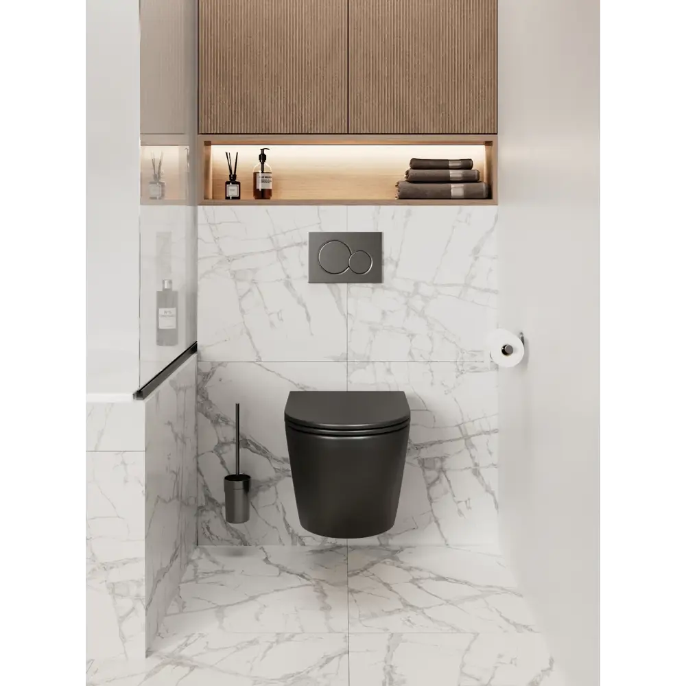 Фото 10 Комплект инсталляция с унитазом Grohe 681726 цвет черный Фото 10 Комплект инсталляция с унитазом Grohe 681726 цвет черный