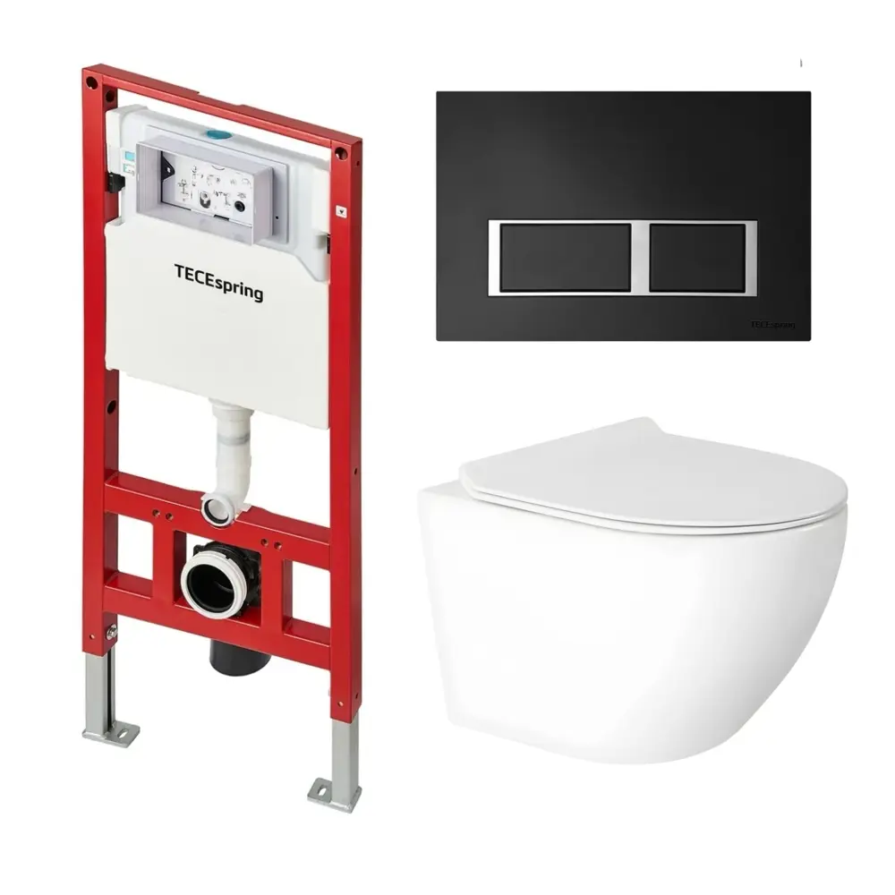Фото Комплект инсталляция с унитазом Tece 628247 цвет белый Фото Комплект инсталляция с унитазом Tece 628247 цвет белый