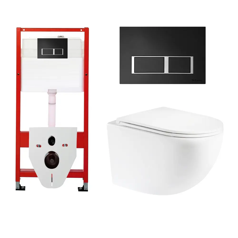 Фото Комплект инсталляция с унитазом Tece 524329 цвет белый Фото Комплект инсталляция с унитазом Tece 524329 цвет белый