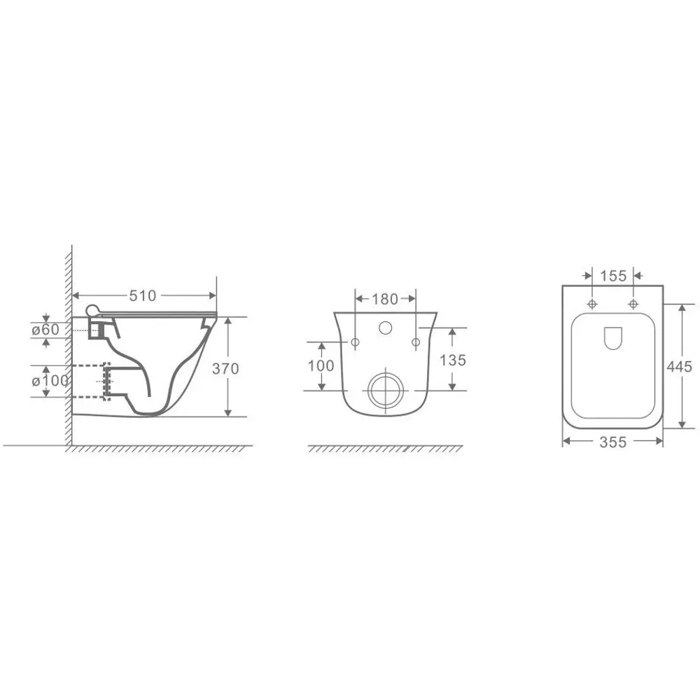 Фото 6 Комплект инсталляция с унитазом Tece 437164 цвет белый Фото 6 Комплект инсталляция с унитазом Tece 437164 цвет белый