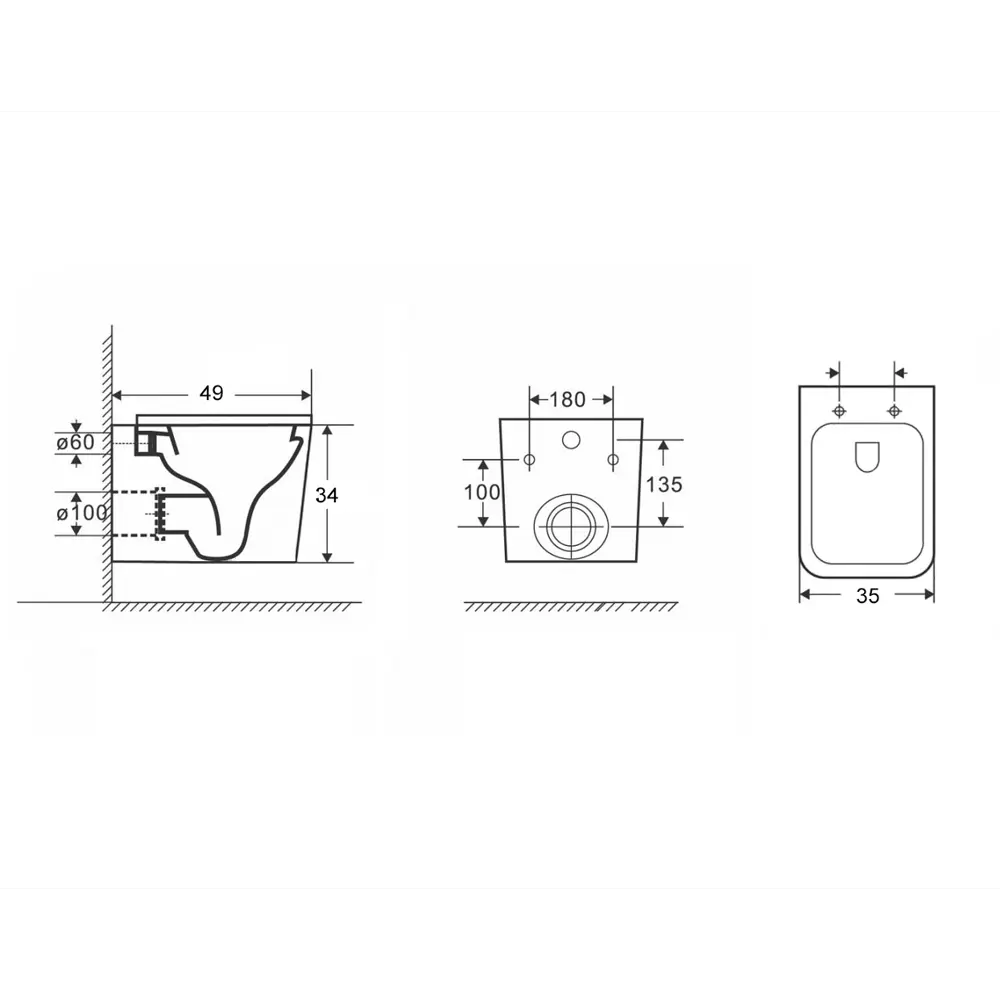 Фото 6 Комплект инсталляция с унитазом Tece 613781 цвет белый Фото 6 Комплект инсталляция с унитазом Tece 613781 цвет белый