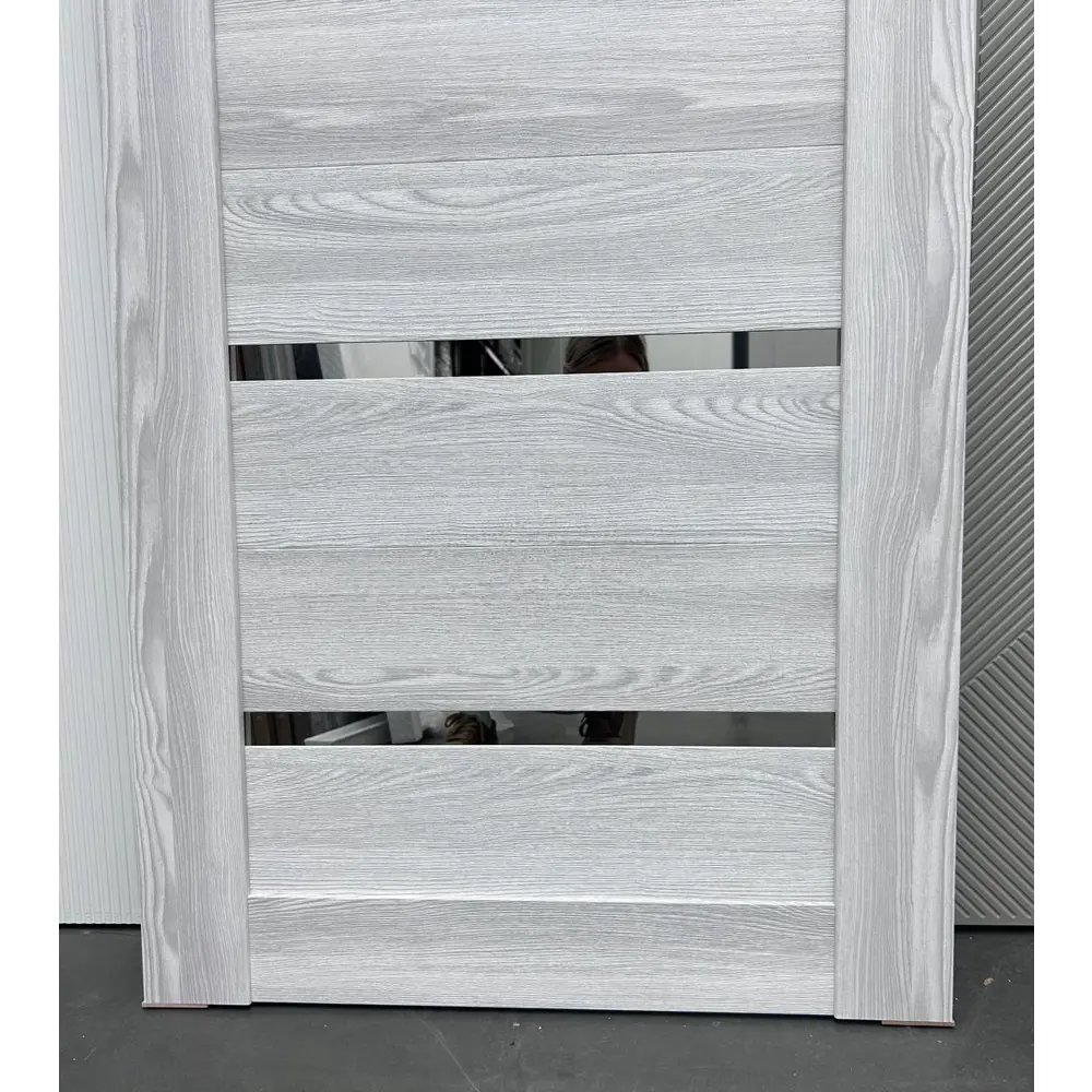 Фото 6 Межкомнатная дверь Wanmark D1 остеклённая 190x60см ПВХ цвет ясень ривьера айс