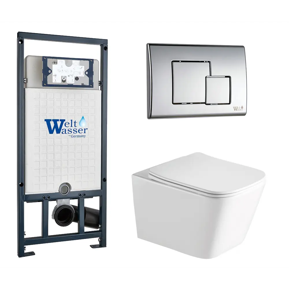 Фото Комплект инсталляция с унитазом Weltwasser 542404 цвет белый