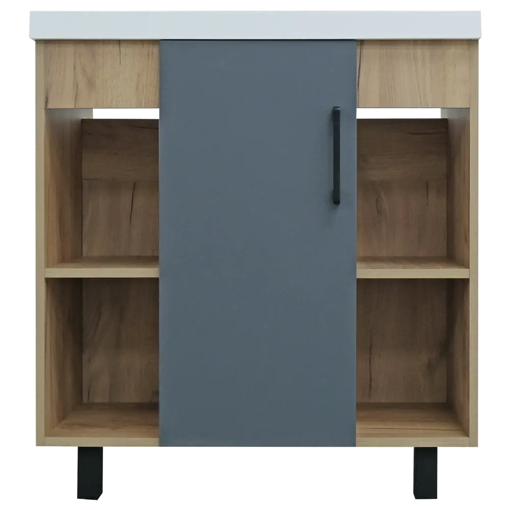 Фото 9 Тумба под раковину напольная Doratiz 9908.133 79.5см цвет графит, ватан Фото 9 Тумба под раковину напольная Doratiz 9908.133 79.5см цвет графит, ватан