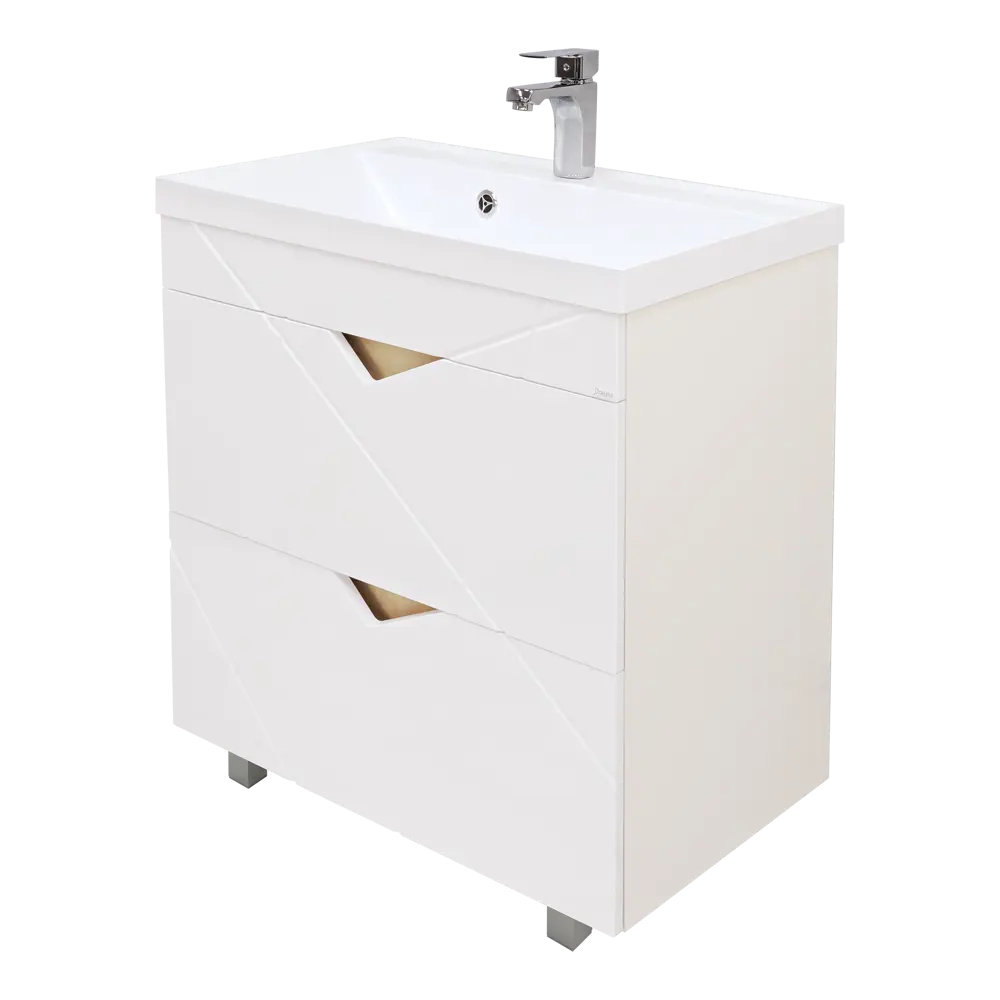 Фото 6 Тумба под раковину напольная Doratiz 9908.186 69см цвет дуб бунратти, белый Фото 6 Тумба под раковину напольная Doratiz 9908.186 69см цвет дуб бунратти, белый