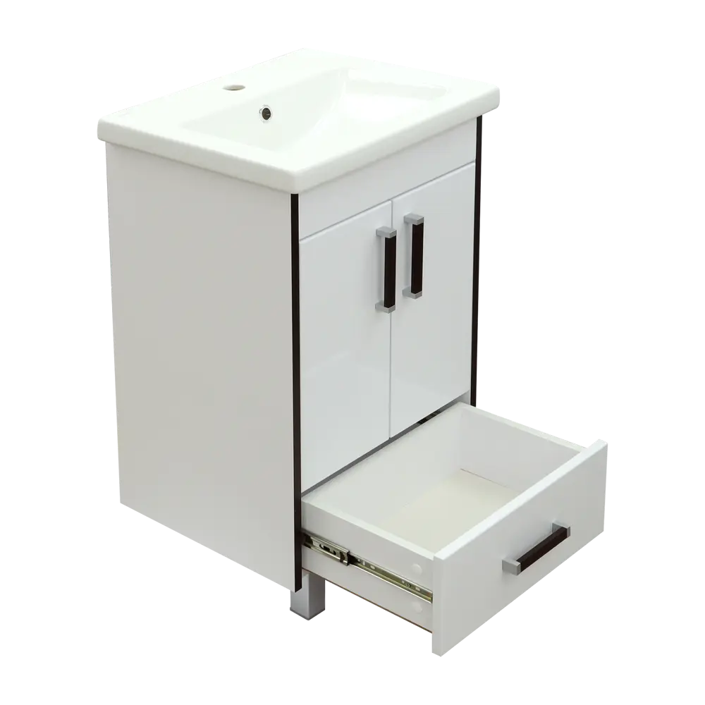 Фото 13 Тумба под раковину напольная Doratiz 9911.053 46.5см цвет белый