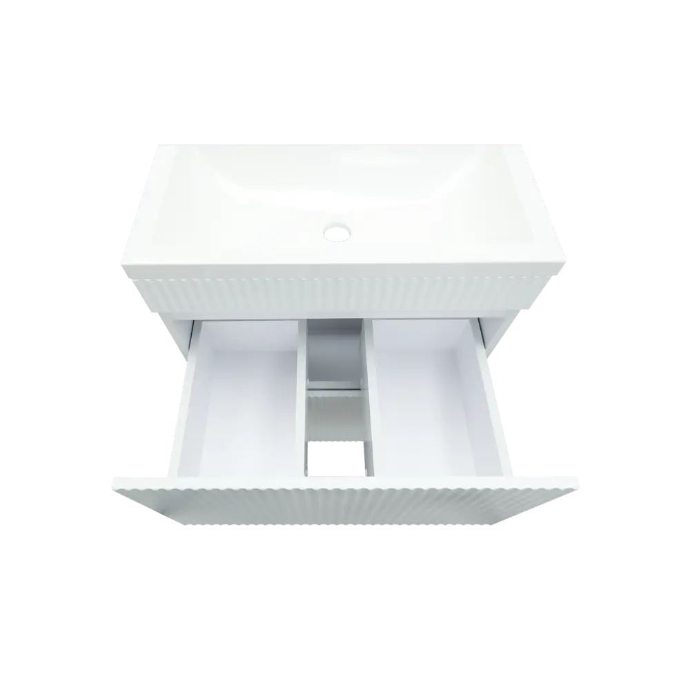 Фото 12 Тумба под раковину подвесная/напольная Toppus 9711.028 59см цвет белый