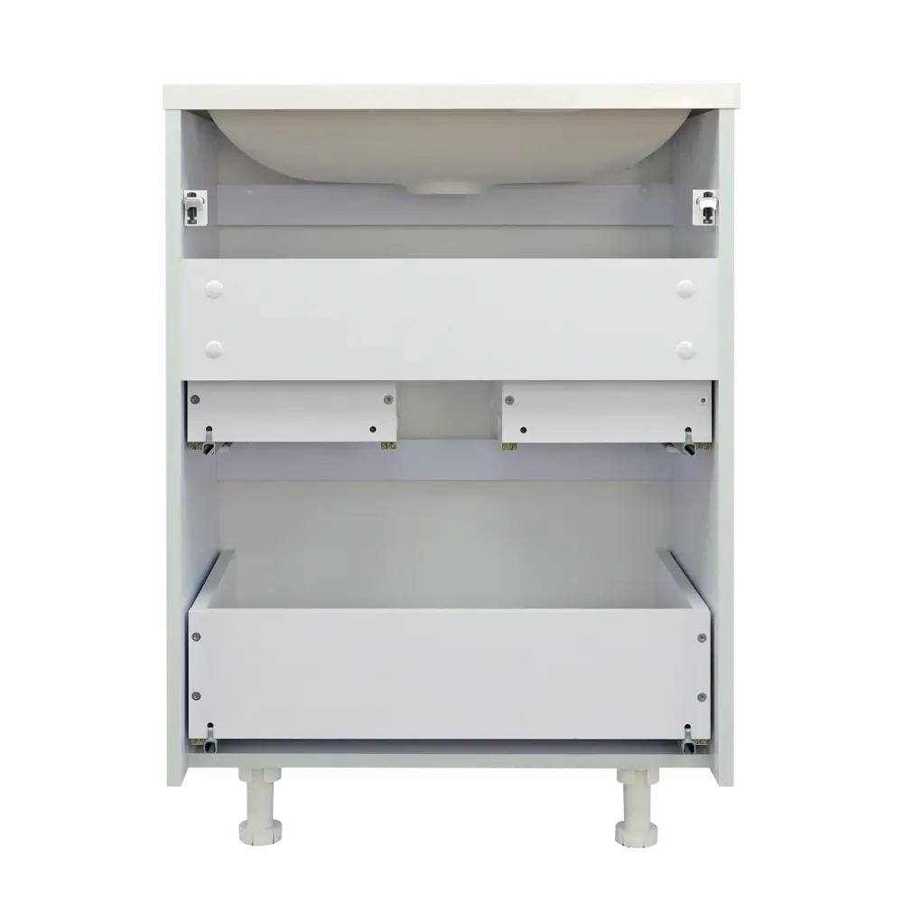 Фото 14 Тумба под раковину подвесная/напольная Toppus 9711.028 59см цвет белый