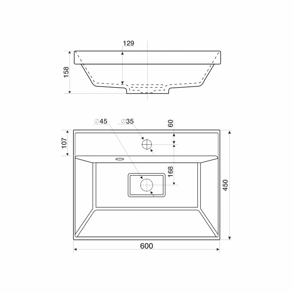 Фото 19 Тумба под раковину Toppus Batiste 9811.023 подвесная с раковиной 60см цвет белый