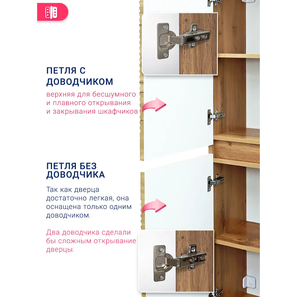 Фото 5 Пенал для ванной Doratiz 2712.312 Сицилия 40 подвесной вотан Фото 5 Пенал для ванной Doratiz 2712.312 Сицилия 40 подвесной вотан