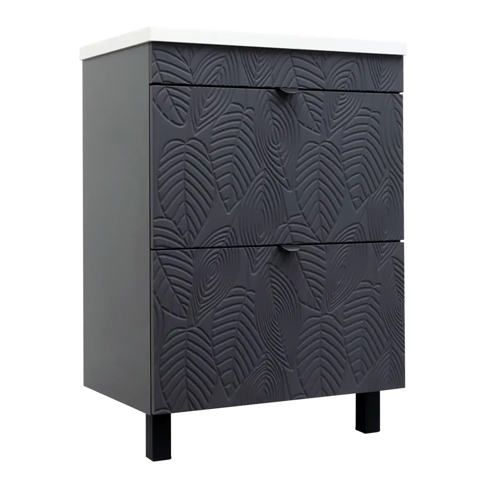 Фото 8 Тумба под раковину подвесная/напольная Toppus 9711.042 59см цвет графит матовый