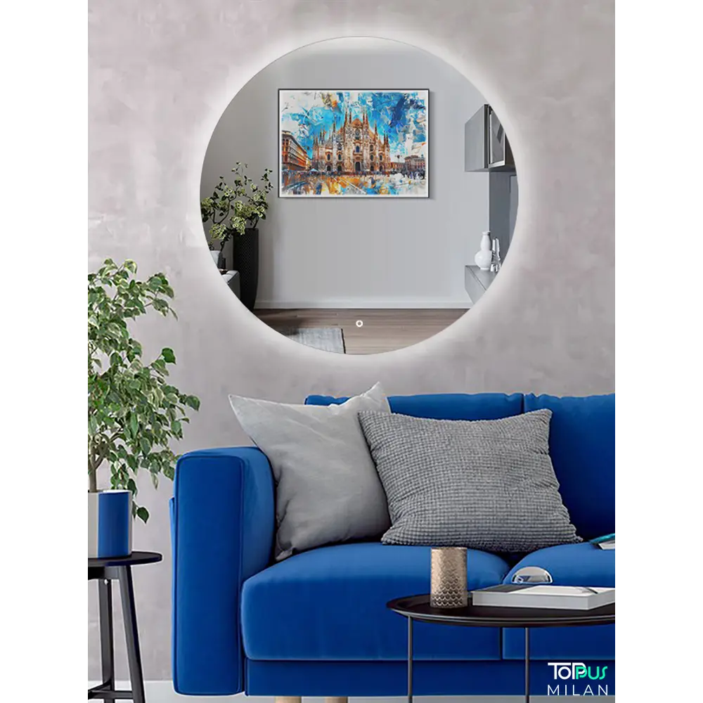 Фото 18 Зеркало для ванной Toppus Milan 2911.030 с подсветкой 100x100см Фото 18 Зеркало для ванной Toppus Milan 2911.030 с подсветкой 100x100см