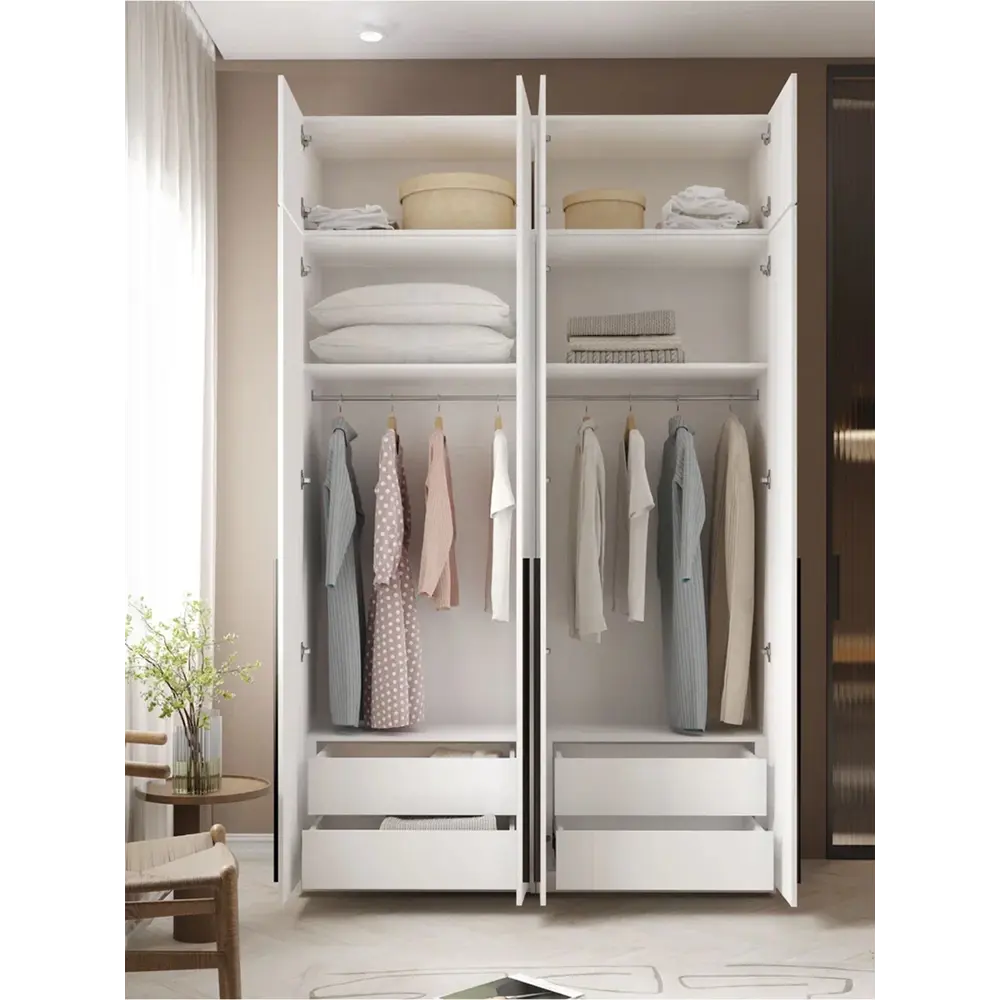 Фото 3 Шкаф распашной Принцесса мелания София3022/2а 160x260x50 см ЛДСП цвет белый