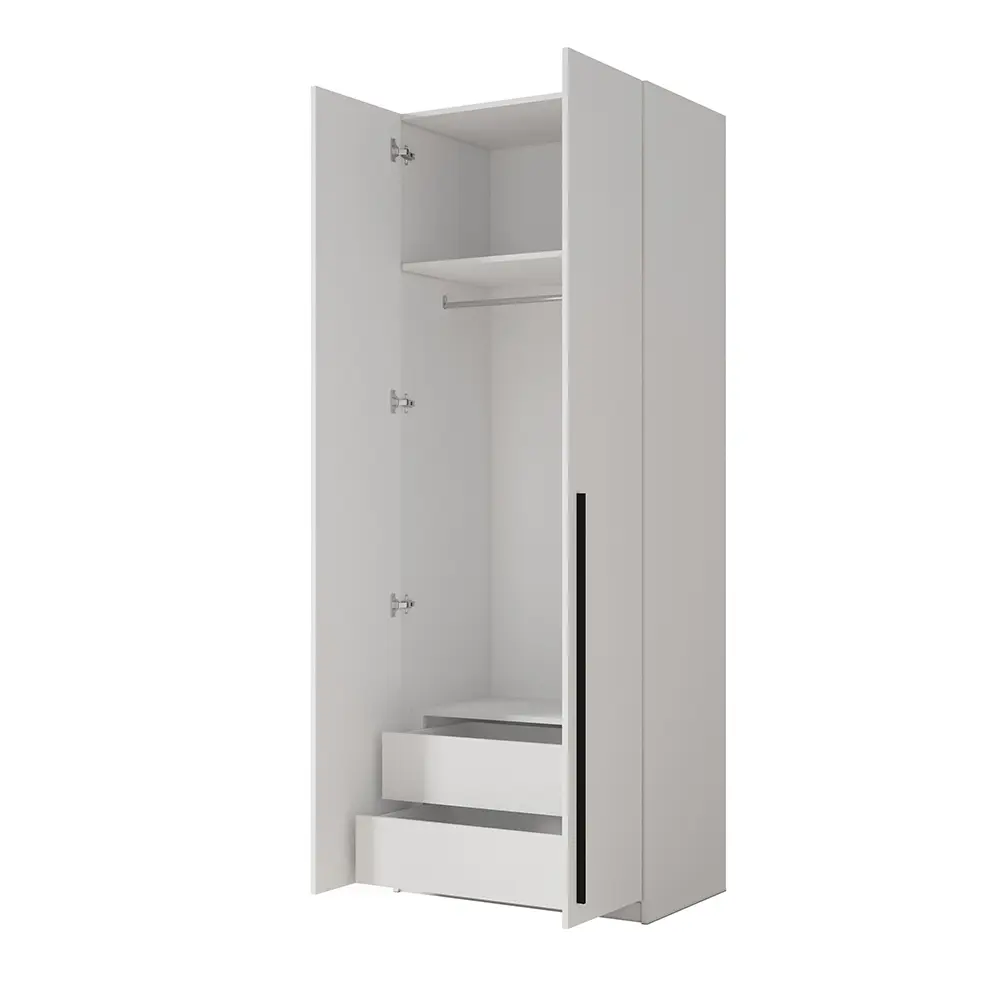 Фото 5 Шкаф распашной Принцесса мелания София3022 80x220x52 см ЛДСП цвет белый