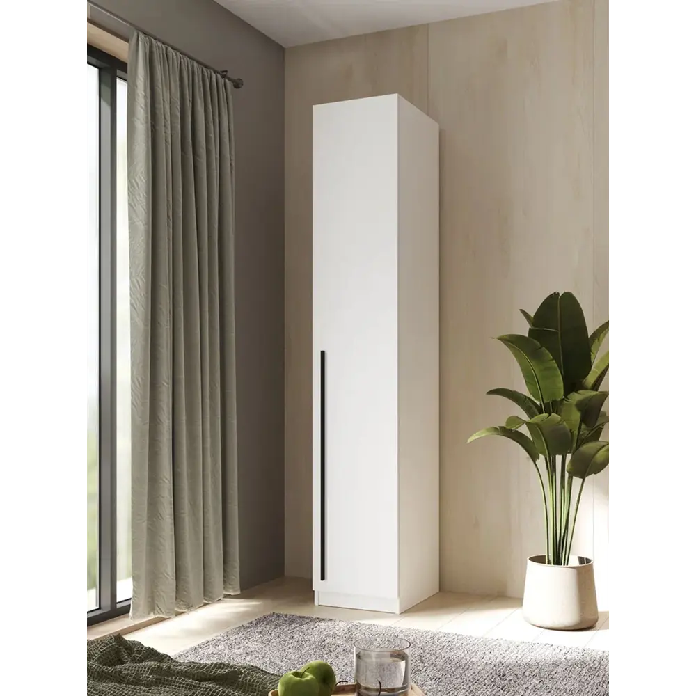 Фото 2 Шкаф распашной Принцесса Мелания с 1 дверью 40x220x50 см ЛДСП цвет белый Фото 2 Шкаф распашной Принцесса Мелания с 1 дверью 40x220x50 см ЛДСП цвет белый