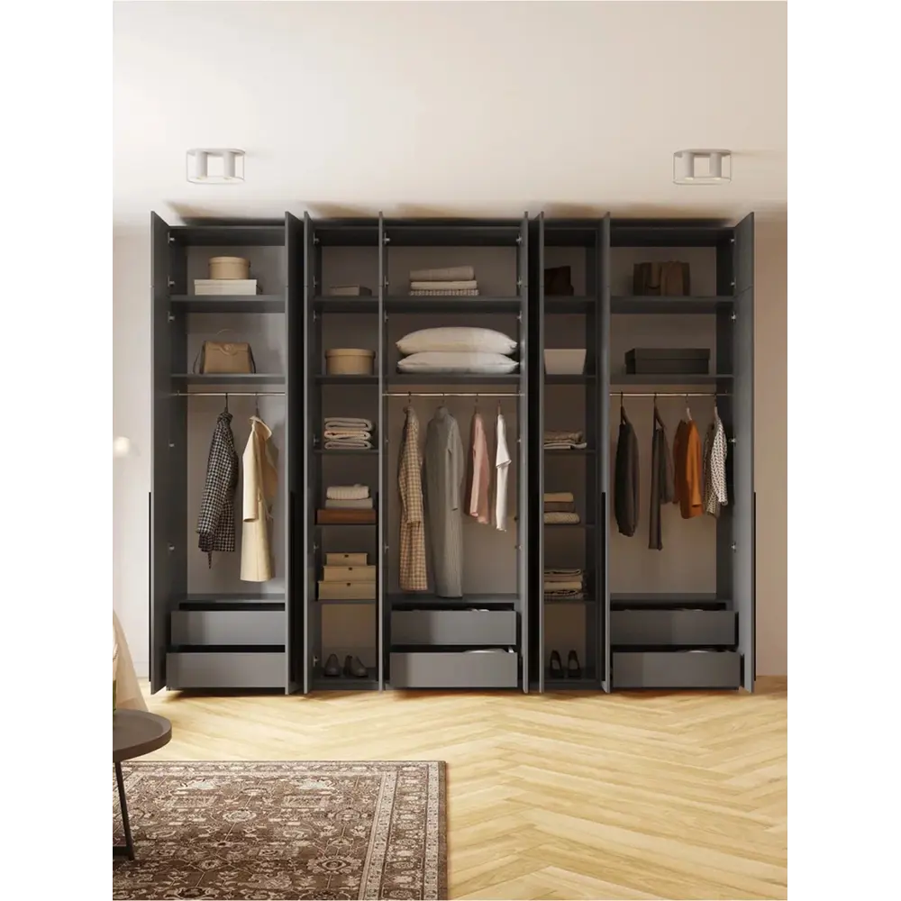 Фото 3 Шкаф распашной Принцесса мелания София3128а 320x260x50 см ЛДСП цвет графит Фото 3 Шкаф распашной Принцесса мелания София3128а 320x260x50 см ЛДСП цвет графит