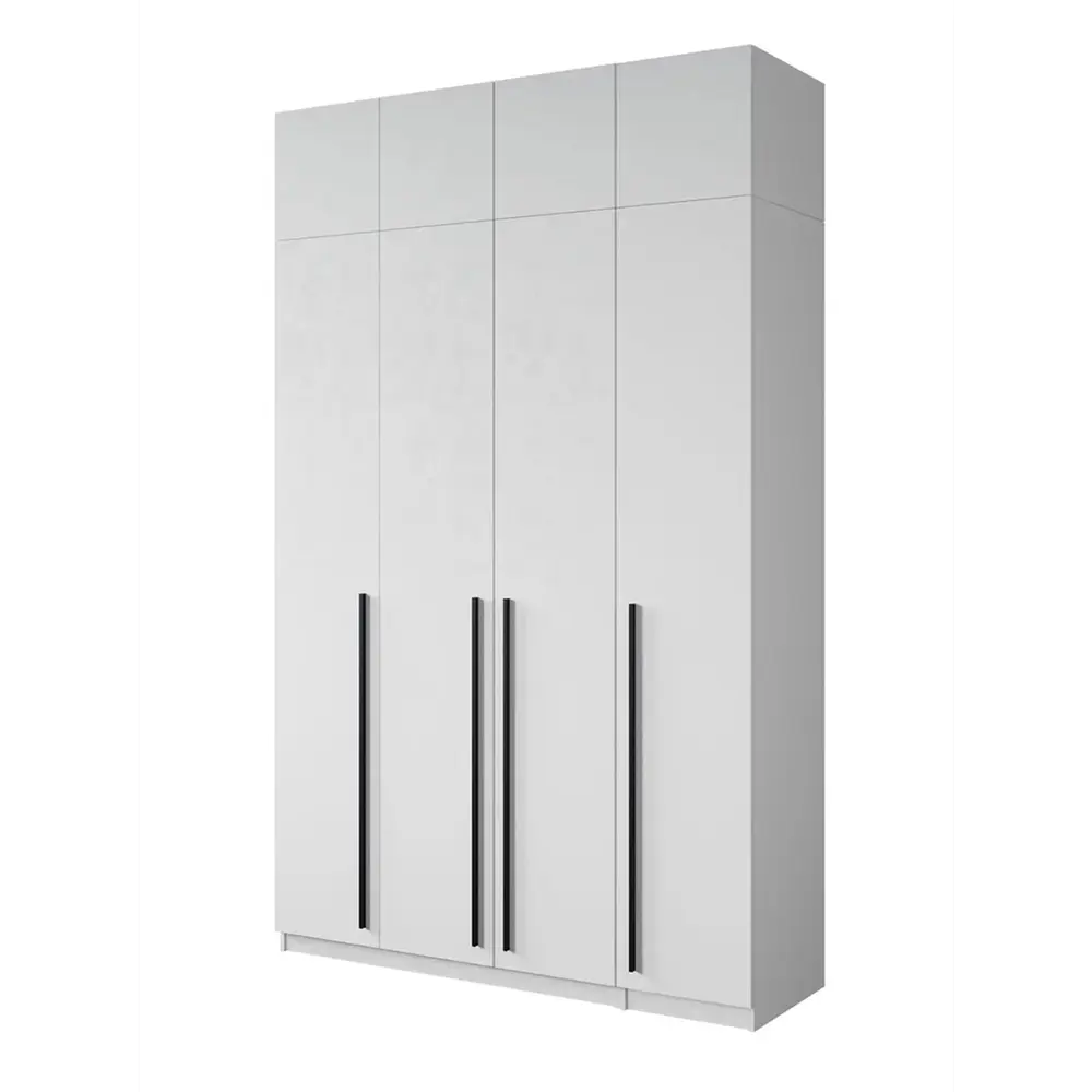 Фото 4 Шкаф распашной Принцесса мелания 3023/1а 4 дверный с антресолью 160x260x50 см ЛДСП цвет белый