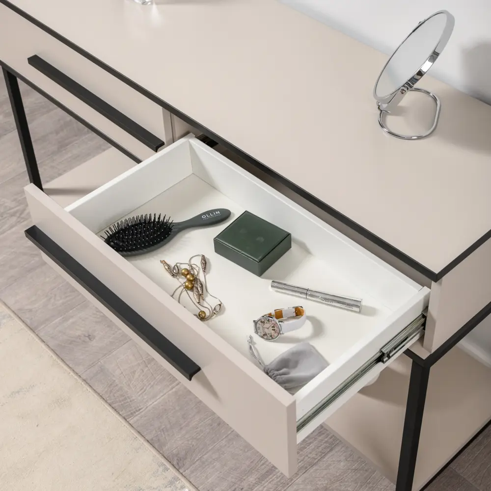 Фото 10 Тумба под телевизор Egregor Оливия 115.5х69.9х36 см ЛДСП цвет кашемир/черный Фото 10 Тумба под телевизор Egregor Оливия 115.5х69.9х36 см ЛДСП цвет кашемир/черный