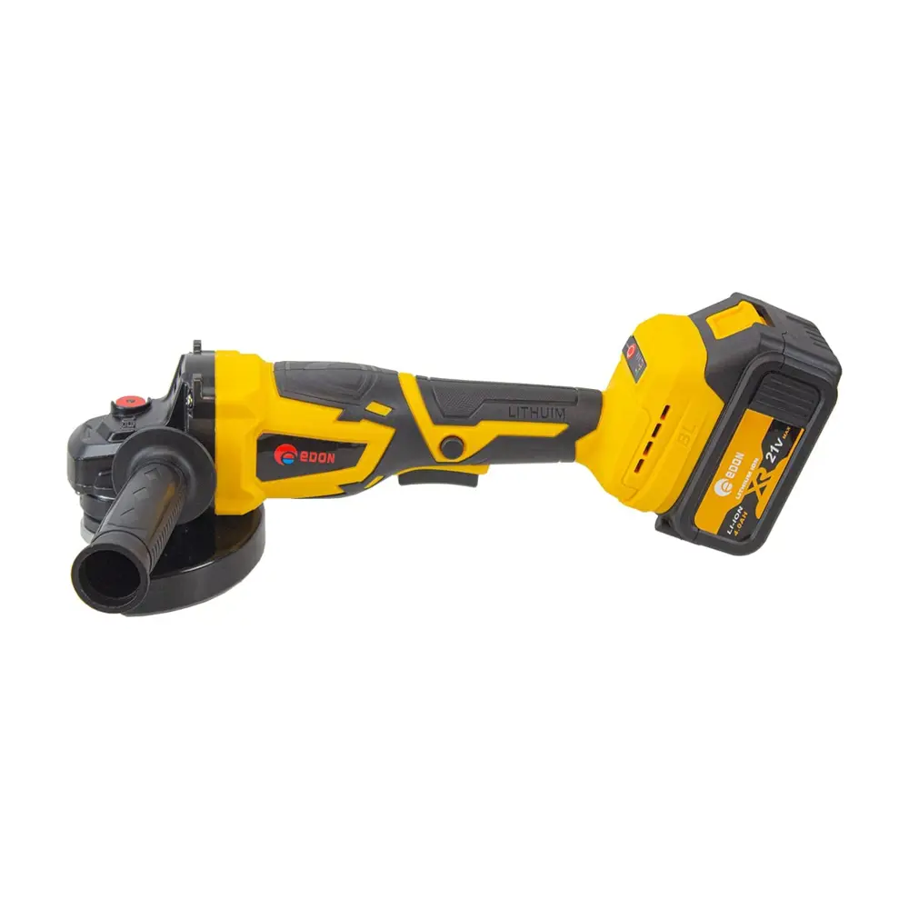 Фото 5 Угловая шлифовальная машина аккумуляторная бесщеточная Edon Super AG-21/125BL, 21 В Li-Ion 2x4 Ач, 125 мм Фото 5 Угловая шлифовальная машина аккумуляторная бесщеточная Edon Super AG-21/125BL, 21 В Li-Ion 2x4 Ач, 125 мм