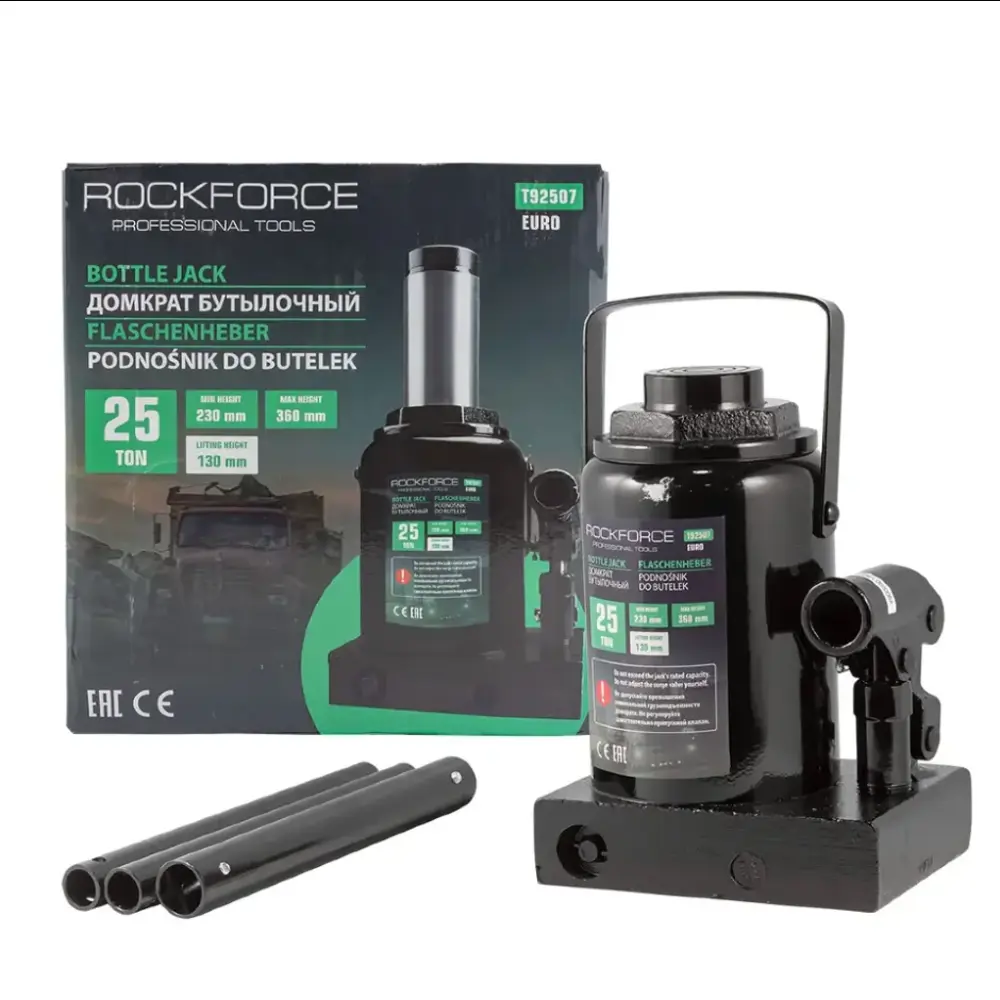 Фото Домкрат бутылочный механический Rockforce RF-T92507 до 25 т, 230-360 мм Фото Домкрат бутылочный механический Rockforce RF-T92507 до 25 т, 230-360 мм