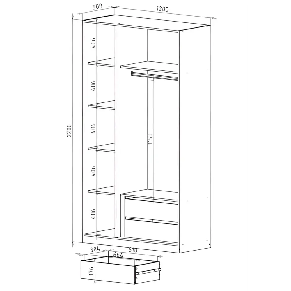 Фото 8 Шкаф распашной Принцесса мелания София3128 320x220x50 см ЛДСП цвет графит Фото 8 Шкаф распашной Принцесса мелания София3128 320x220x50 см ЛДСП цвет графит