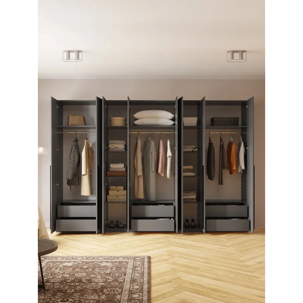 Фото 4 Шкаф распашной Принцесса мелания София3128 320x220x50 см ЛДСП цвет графит Фото 4 Шкаф распашной Принцесса мелания София3128 320x220x50 см ЛДСП цвет графит