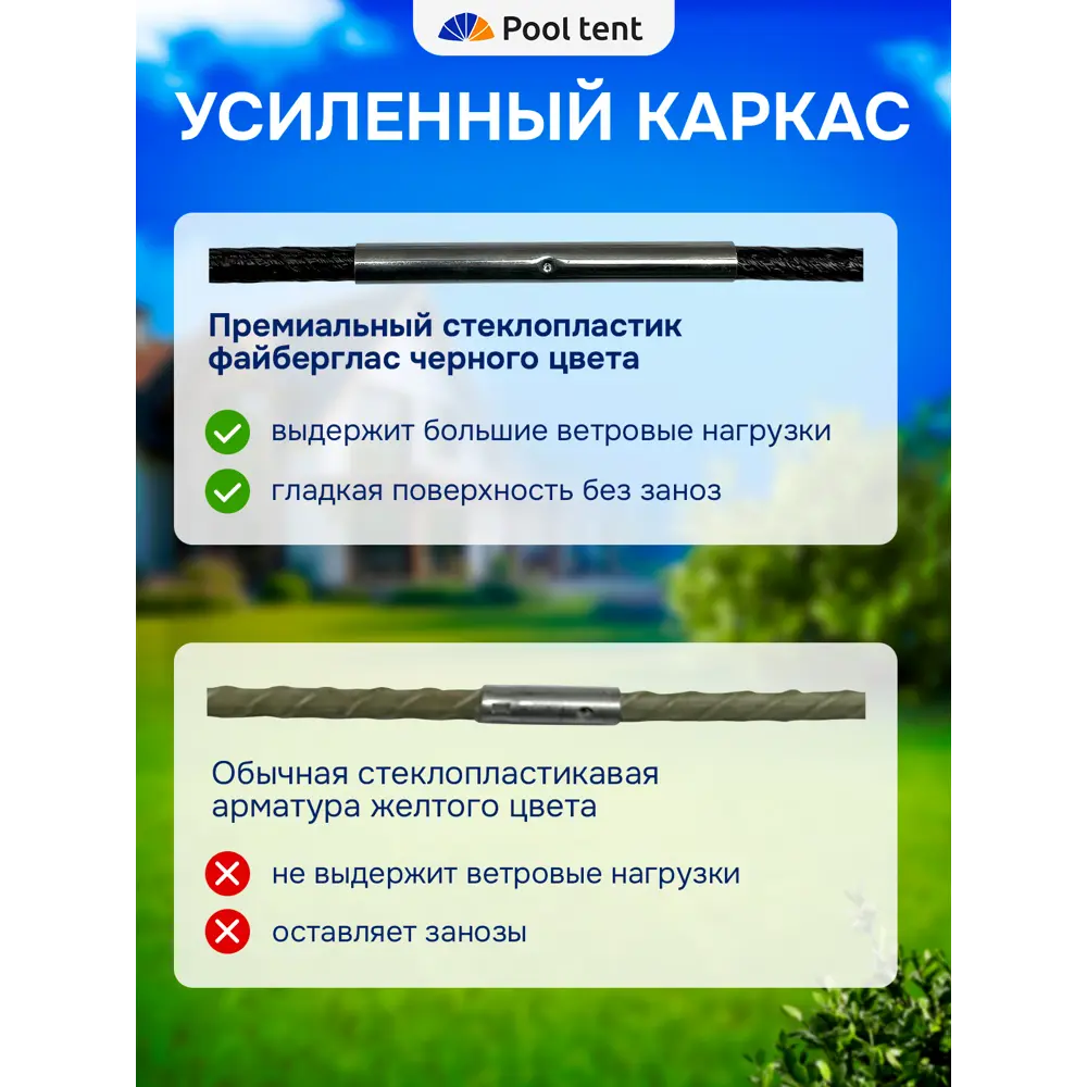 Фото 5 Купольный тент для бассейна Pool Tent ПВХ 4.5x4.5 м Фото 5 Купольный тент для бассейна Pool Tent ПВХ 4.5x4.5 м