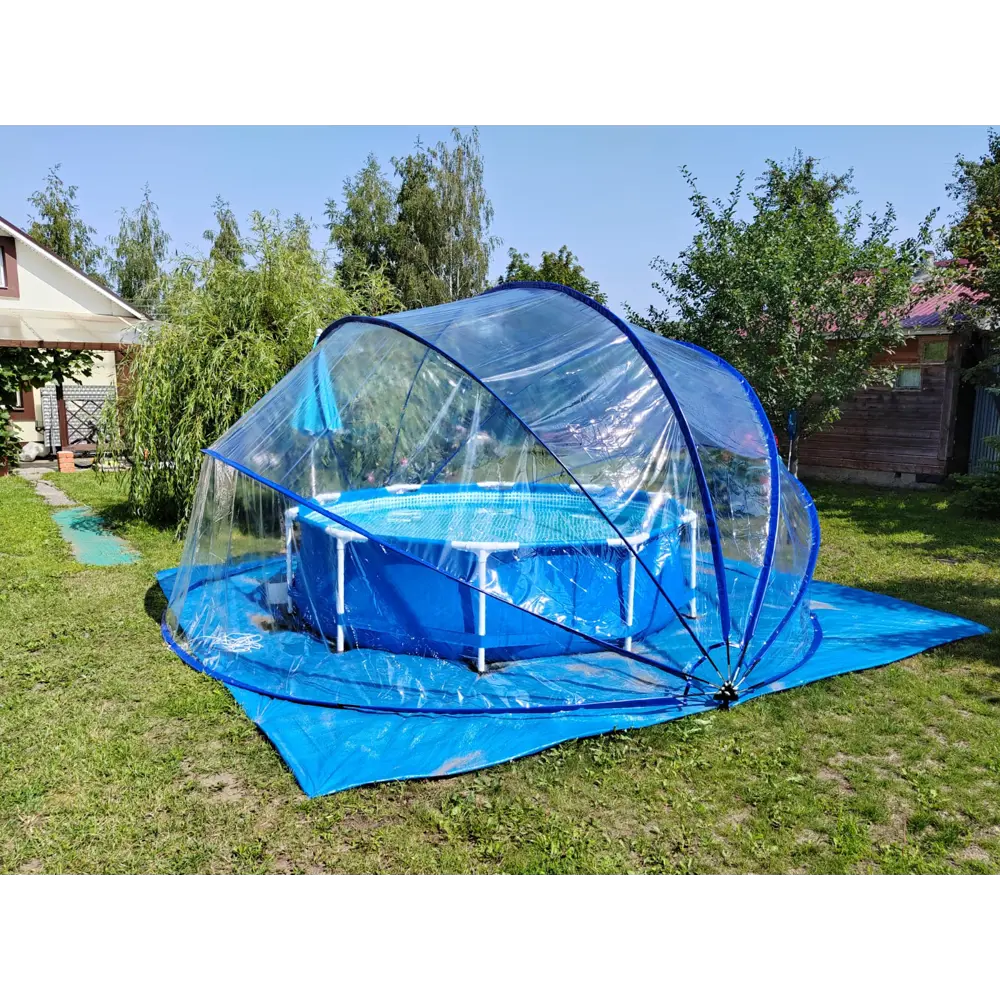 Фото 10 Купольный тент для бассейна Pool Tent ПВХ 4.5x4.5 м Фото 10 Купольный тент для бассейна Pool Tent ПВХ 4.5x4.5 м
